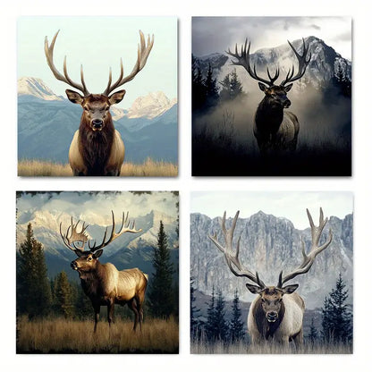 4pcs Nature & Wildlife Canvas Art Prints Wall Art Canvas Framed