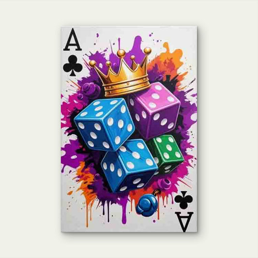 Retro Ace of Spades 60x90cm Metal Print Ready to Hang