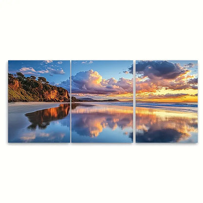 3pcs Byron Bay Cape Walking Track Australia Wall Art Set Canvas Framed 60x90cm - High Quality Print 100% Australian Made Wall Canvas Ready to Hang