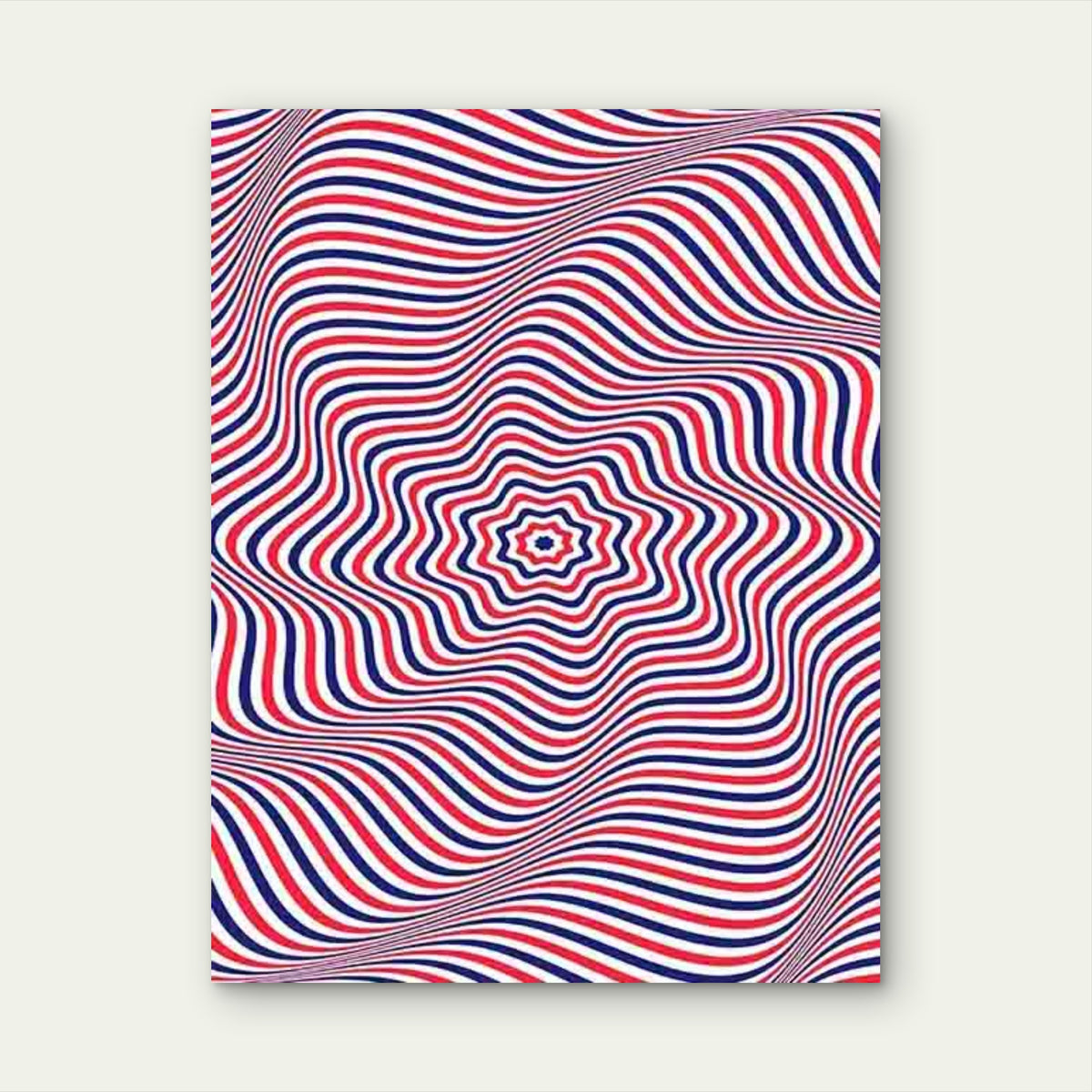 Abstract Wavy Line 60x90cm Metal Print Ready to Hang