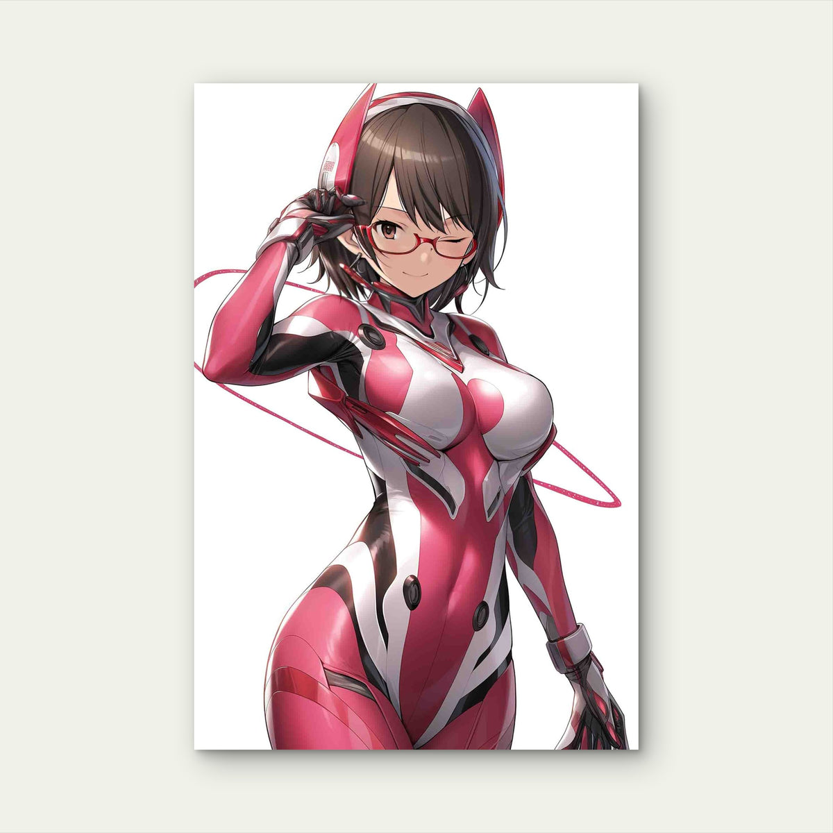 Mari Illustrious Makinami Metal Print Ready to Hang
