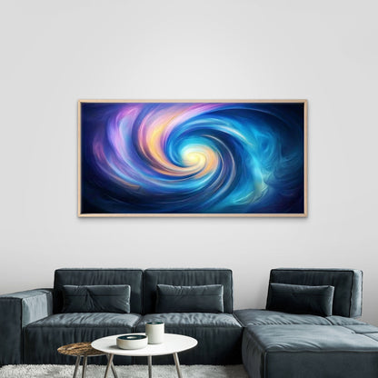 Swirling Sky Design Wall Art Canvas Office Home Room Framed 120x60cm