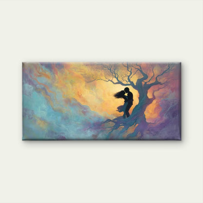 Romantic Couple Canvas Painting Wall Art Canvas Office Home Room Framed 120x60cm