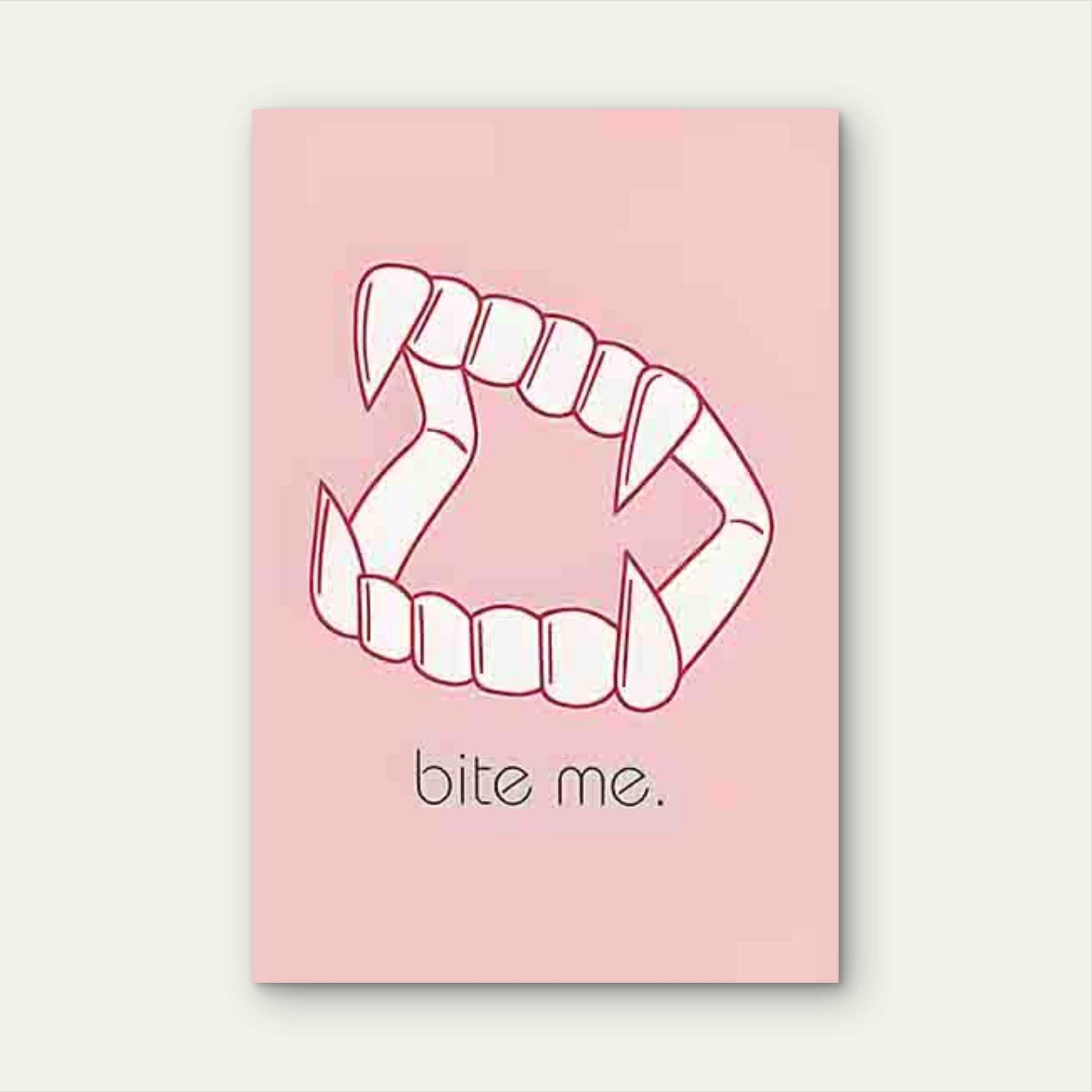 Vampire Bite Gothic Bite Me 60x90cm Metal Print Ready to Hang - Bella Home Decor
