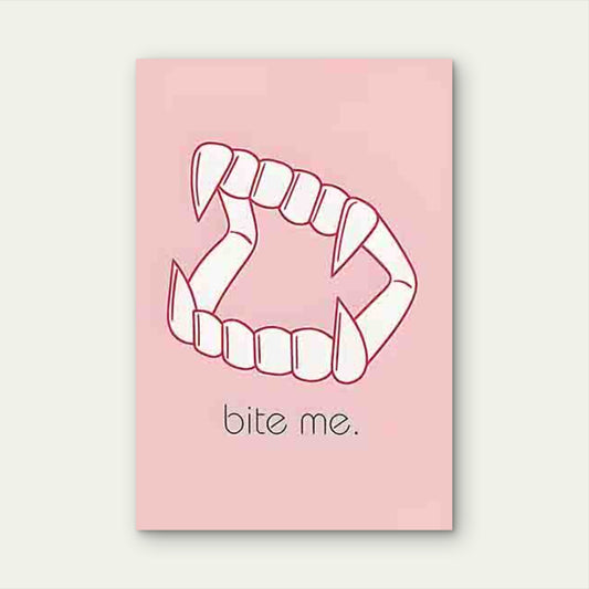 Vampire Bite Gothic Bite Me 60x90cm Metal Print Ready to Hang - Bella Home Decor