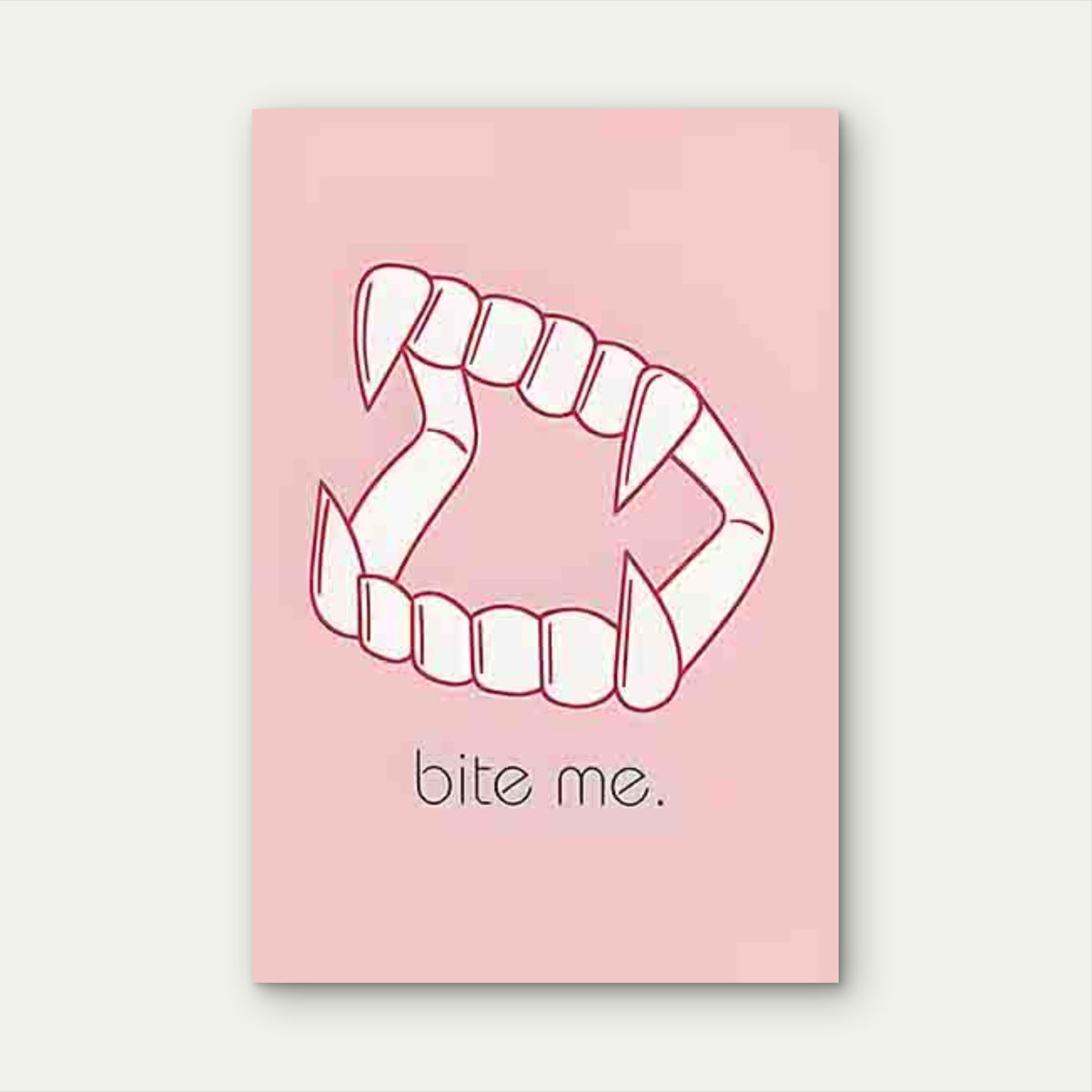 Vampire Bite Gothic Bite Me 40x60cm Metal Print Ready to Hang