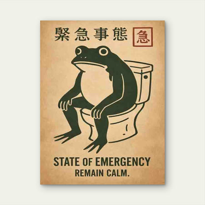 Frog Emergency 40x60cm Metal Print Ready to Hang