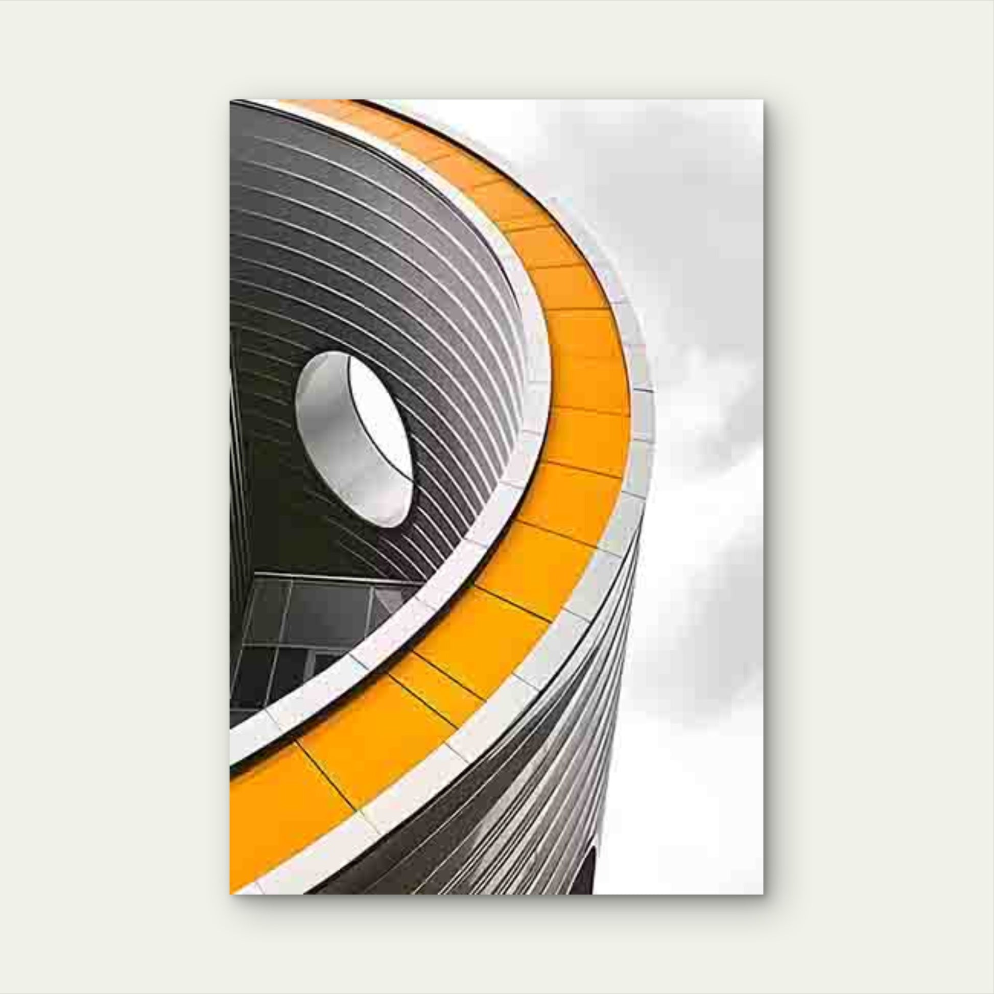 Modern Architectural Style Pattern 60x90cm Metal Print Ready to Hang - Bella Home Decor