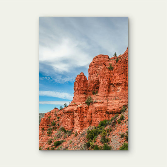 Close-Up of Red Rock Formations in Sedona, Arizona 40x60cm Metal Print Ready to Hang