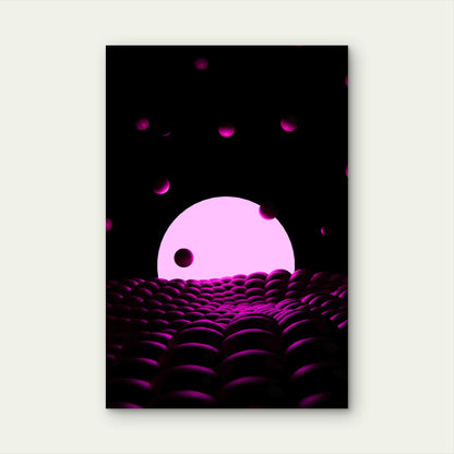 Abstract Neon Ball60x90cm Metal Print Ready to Hang