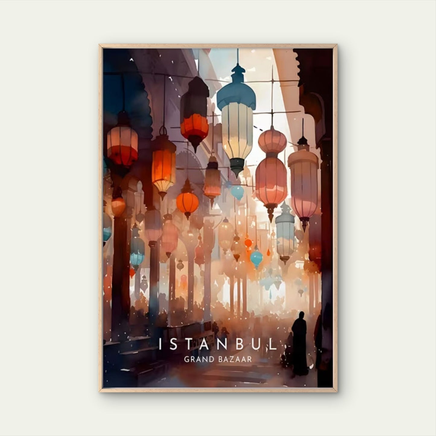 Grand Bazaar Turkish Market Streets Travel Poster Print Wall Art