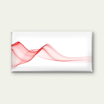 Abstract Red Smooth Wave Wall Art Canvas Office Home Room Framed 120x60cm