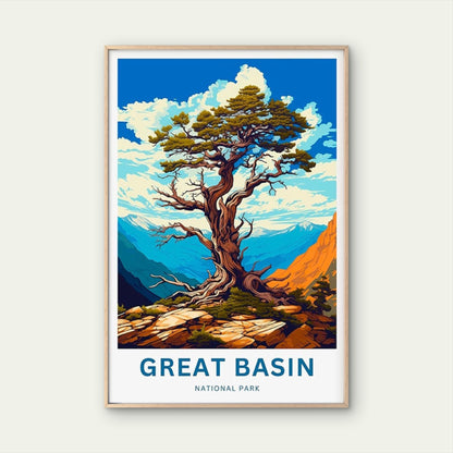 Great Basin National Park Landscape Travel Poster Print Wall Art