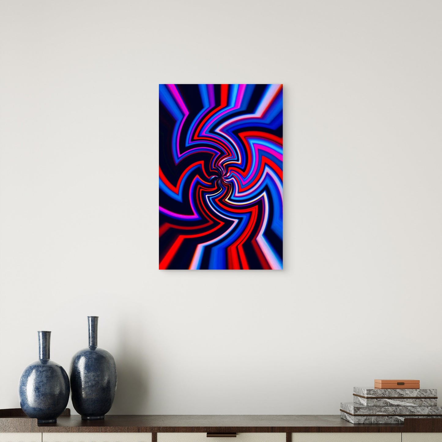Abstract Kaleidoscope Swirl Design 60x90cm Metal Print Ready to Hang