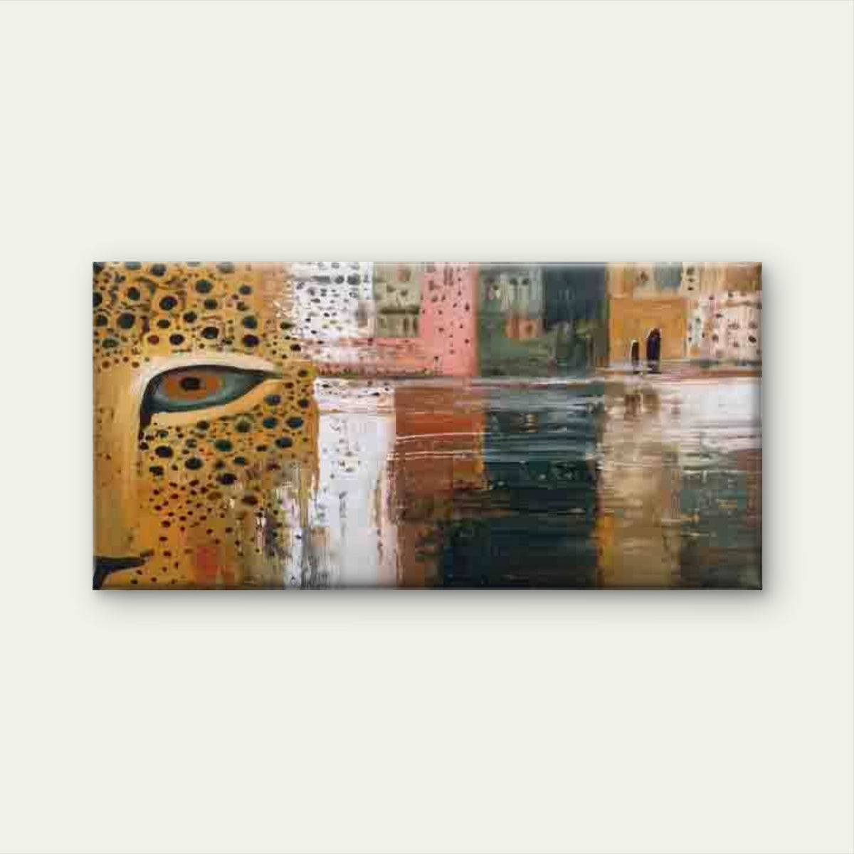 Abstract Leopard Eye Design Wall Art Canvas Office Home Room Framed 120x60cm