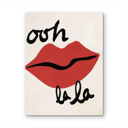 Ooh La La Lips 40x60cm Metal Print Ready to Hang