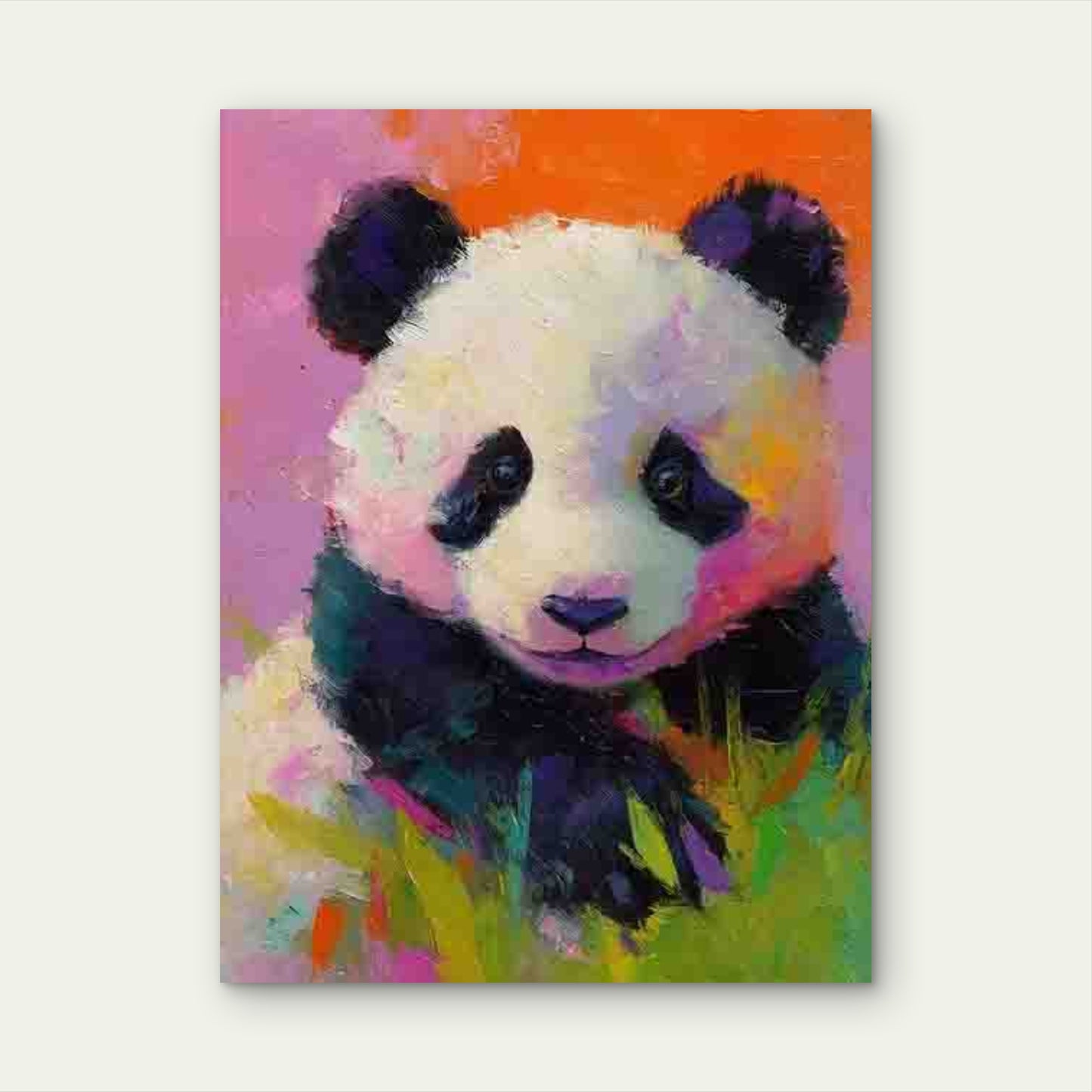 Panda Artwork Metal Print Ready to Hang