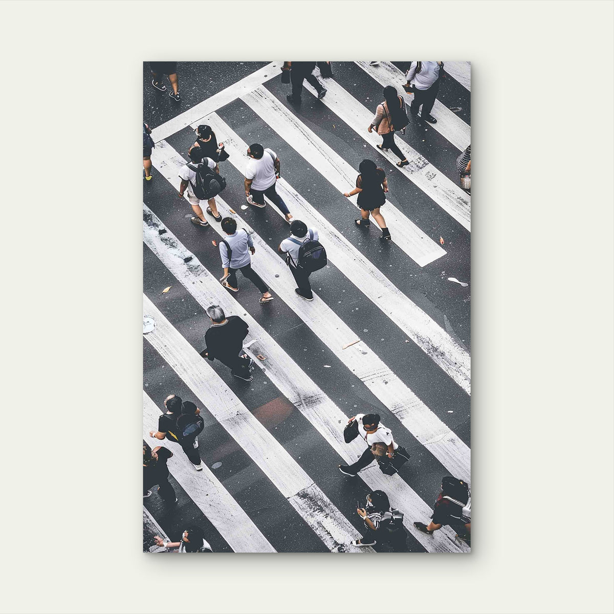 Aerial View Photography of Group of People Metal Print Ready to Hang