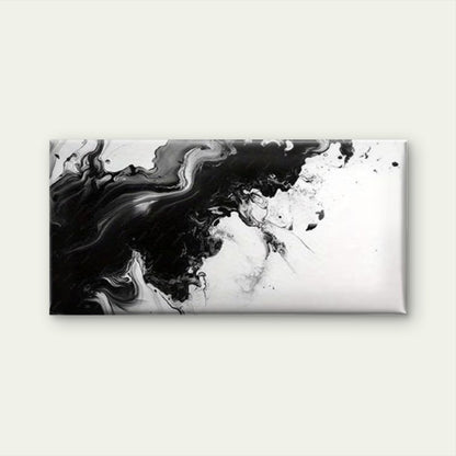 Black and White Ink Flow Wall Art Canvas Office Home Room Framed 120x60cm