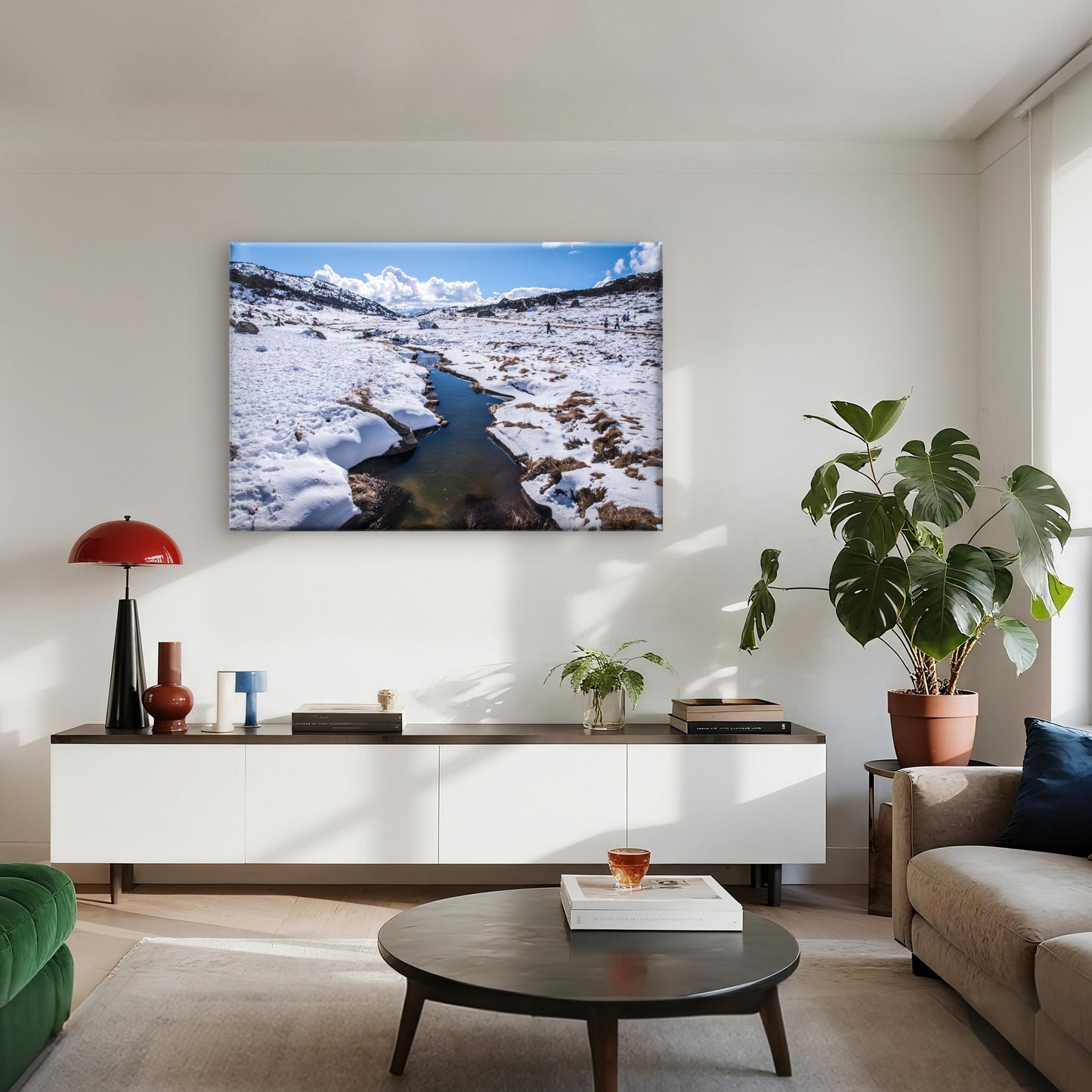 Perisher Blue, Snow Mountain, New South Wales (NSW), Australia Canvas Print Wall Art Decor 100% Australian Made