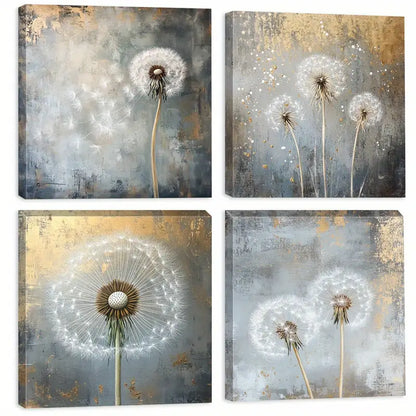 4pcs Nature Painting Room Aesthetic  NPR   Wall Art Canvas Framed