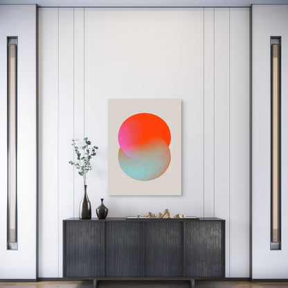Dreamy Color Gradient Oval Design 60x90cm Metal Print Ready to Hang