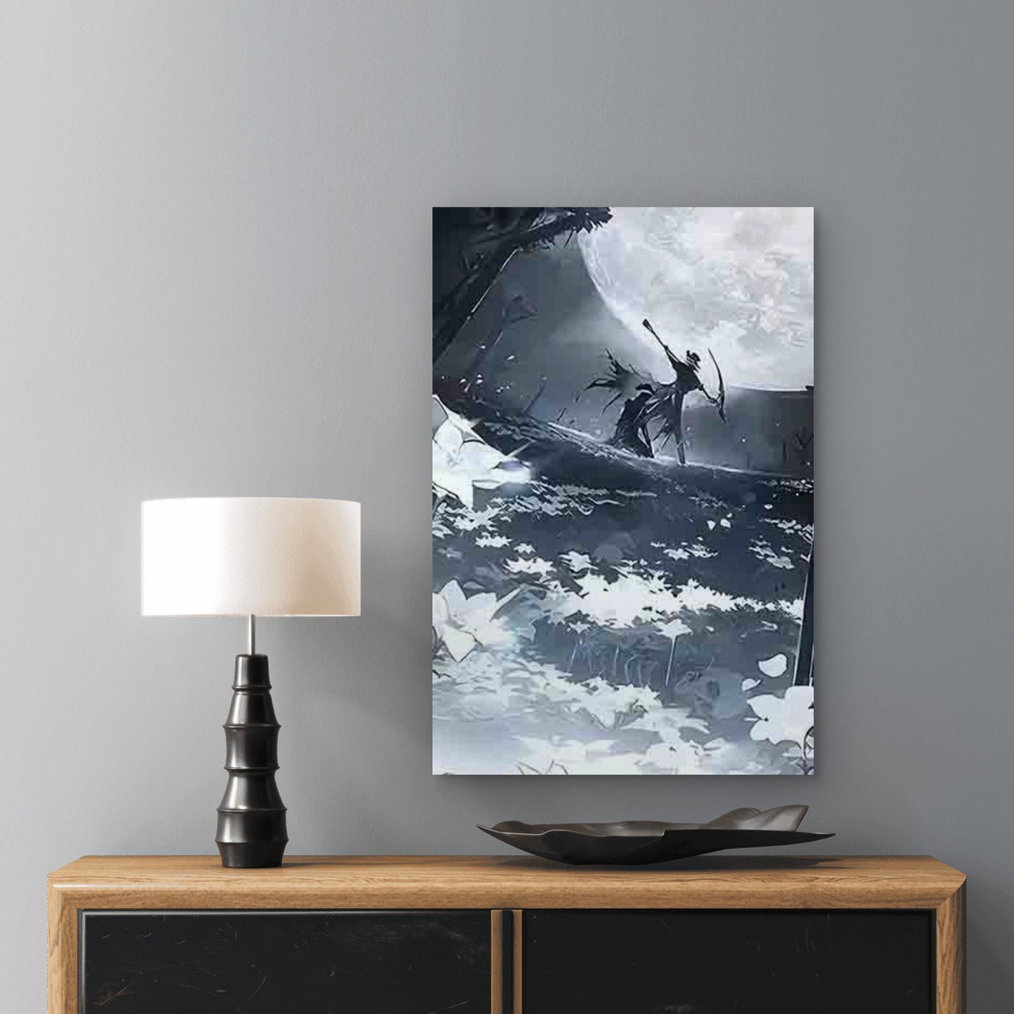 Dark Fantasy Themed Adventure Illustration60x90cm Metal Print Ready to Hang - Bella Home Decor