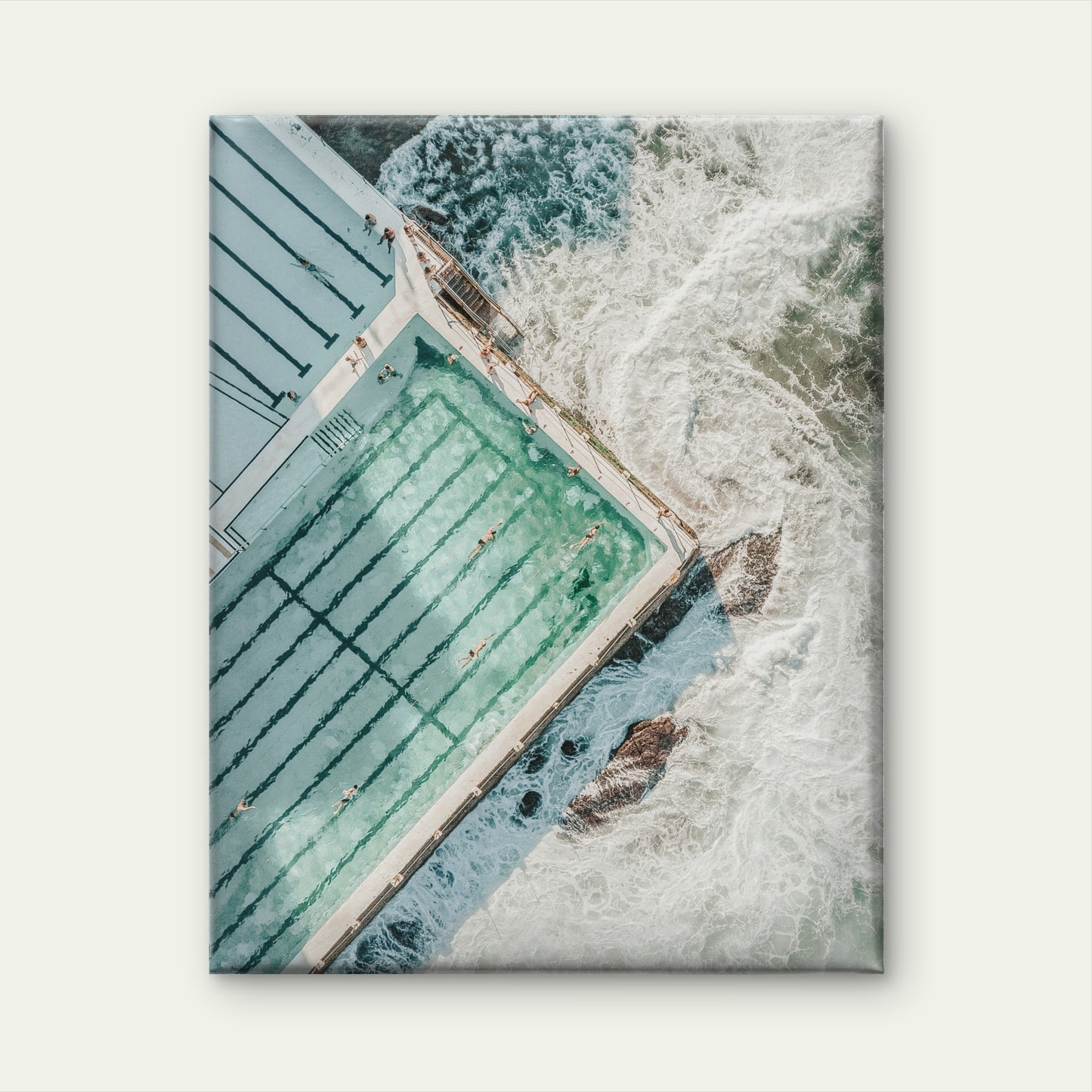 Bondi Icebergs Club, Bondi Beach, Australia Neutral Canvas Print Wall Art Decor 100% Australian Made