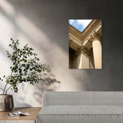 Classical Architecture with Corinthian Columns 40x60cm Metal Print Ready to Hang