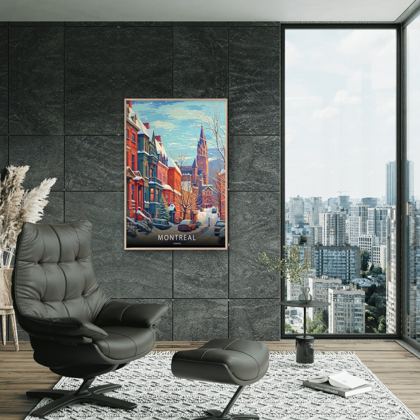 Montreal Canada Minimalist Design Travel Poster Print Wall Art