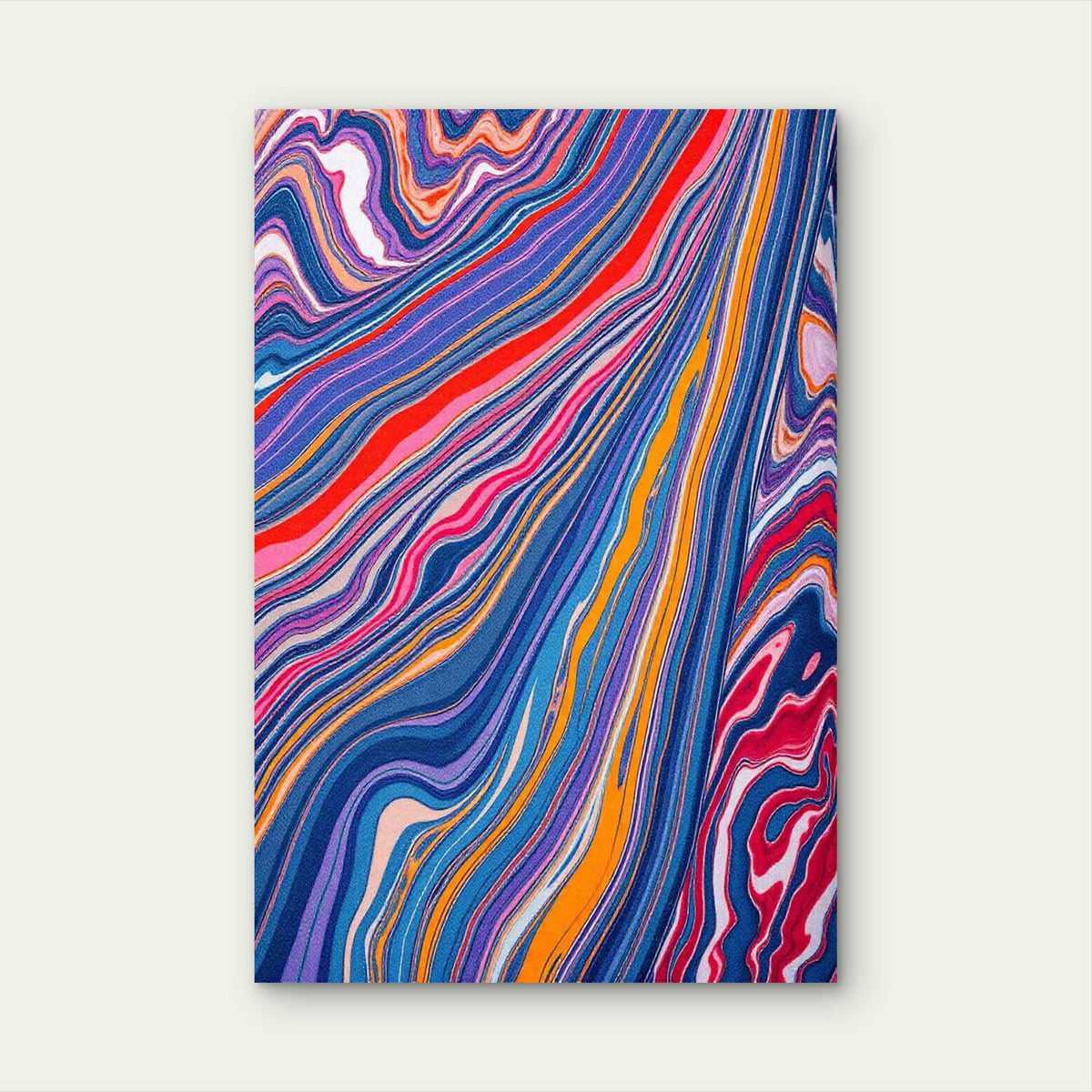 Colorful Striped Pattern 40x60cm Metal Print Ready to Hang