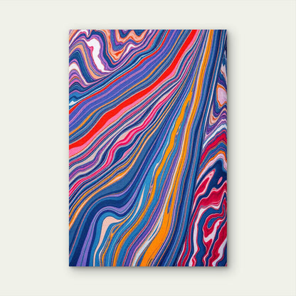 Colorful Striped Pattern 40x60cm Metal Print Ready to Hang