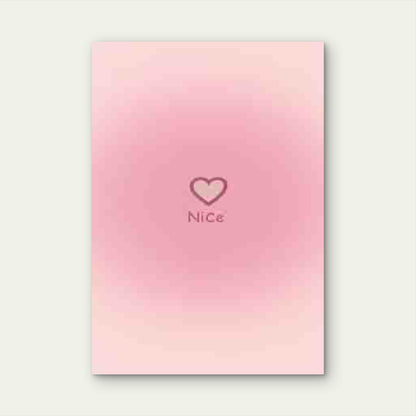 Nice Cursive Lettering Heart Accent Metal Print Ready to Hang
