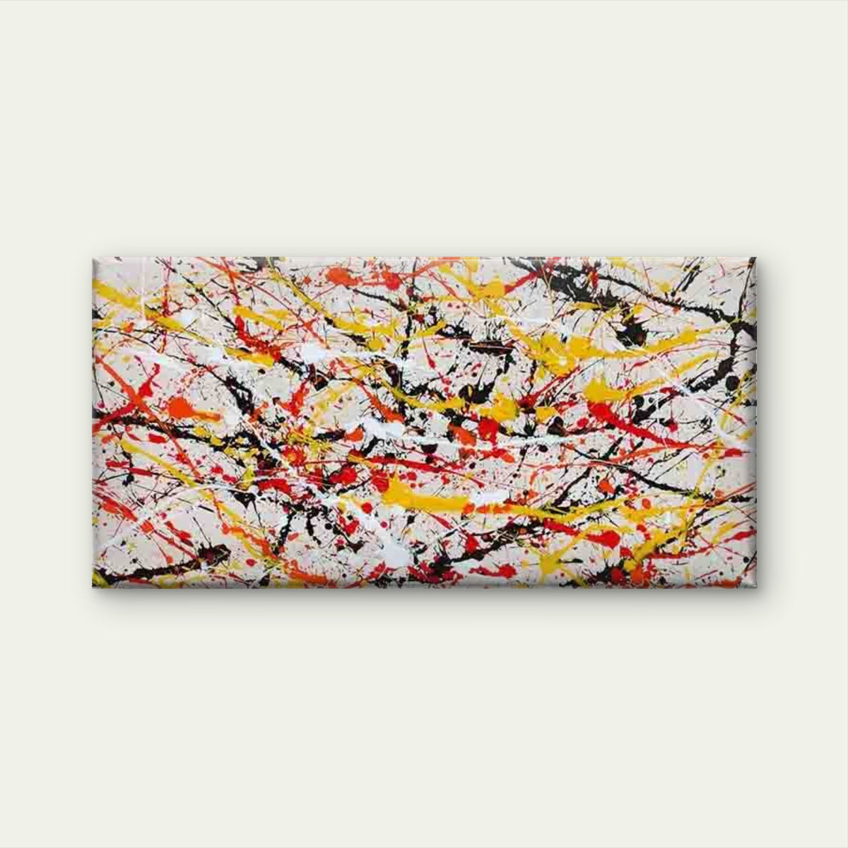 Abstract Color Splash Painting Wall Art Canvas Office Home Room Framed 120x60cm