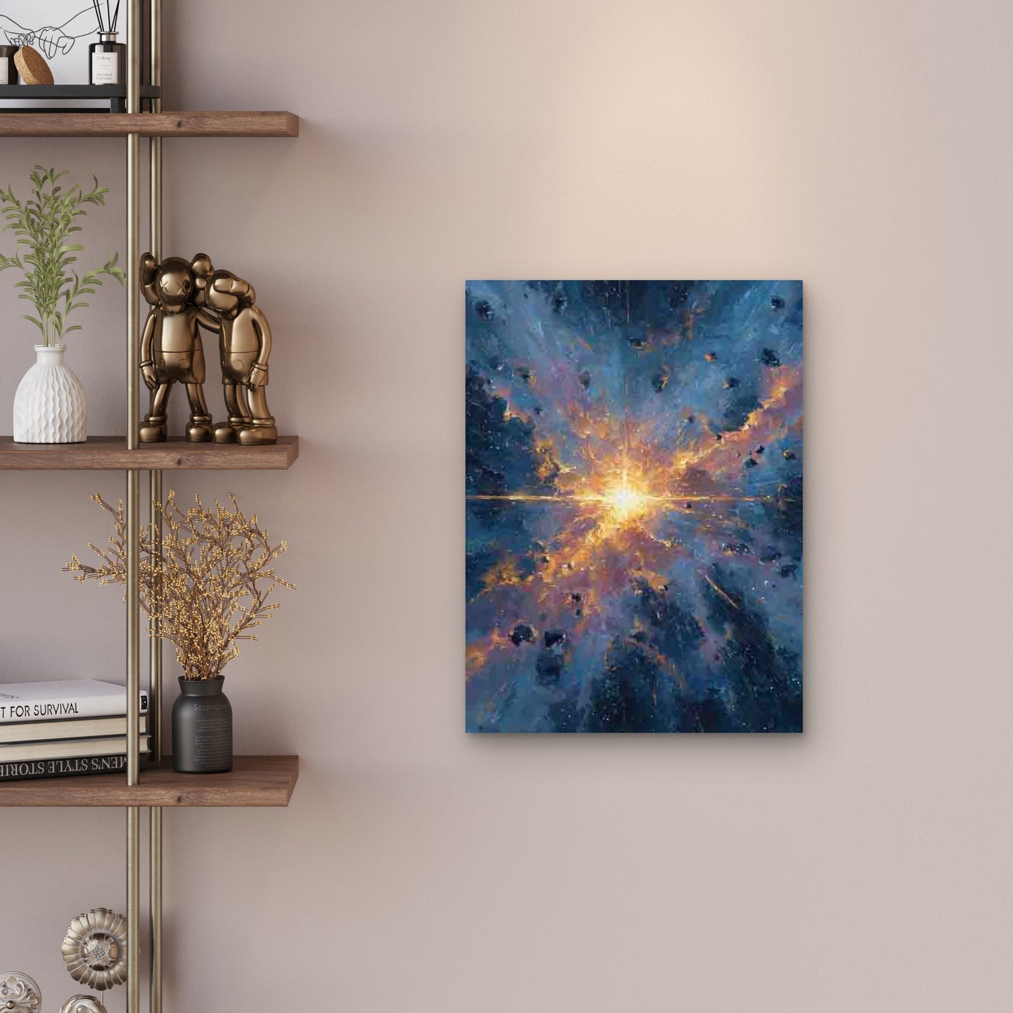 Pulsar Star In Space 60x90cm Metal Print Ready to Hang