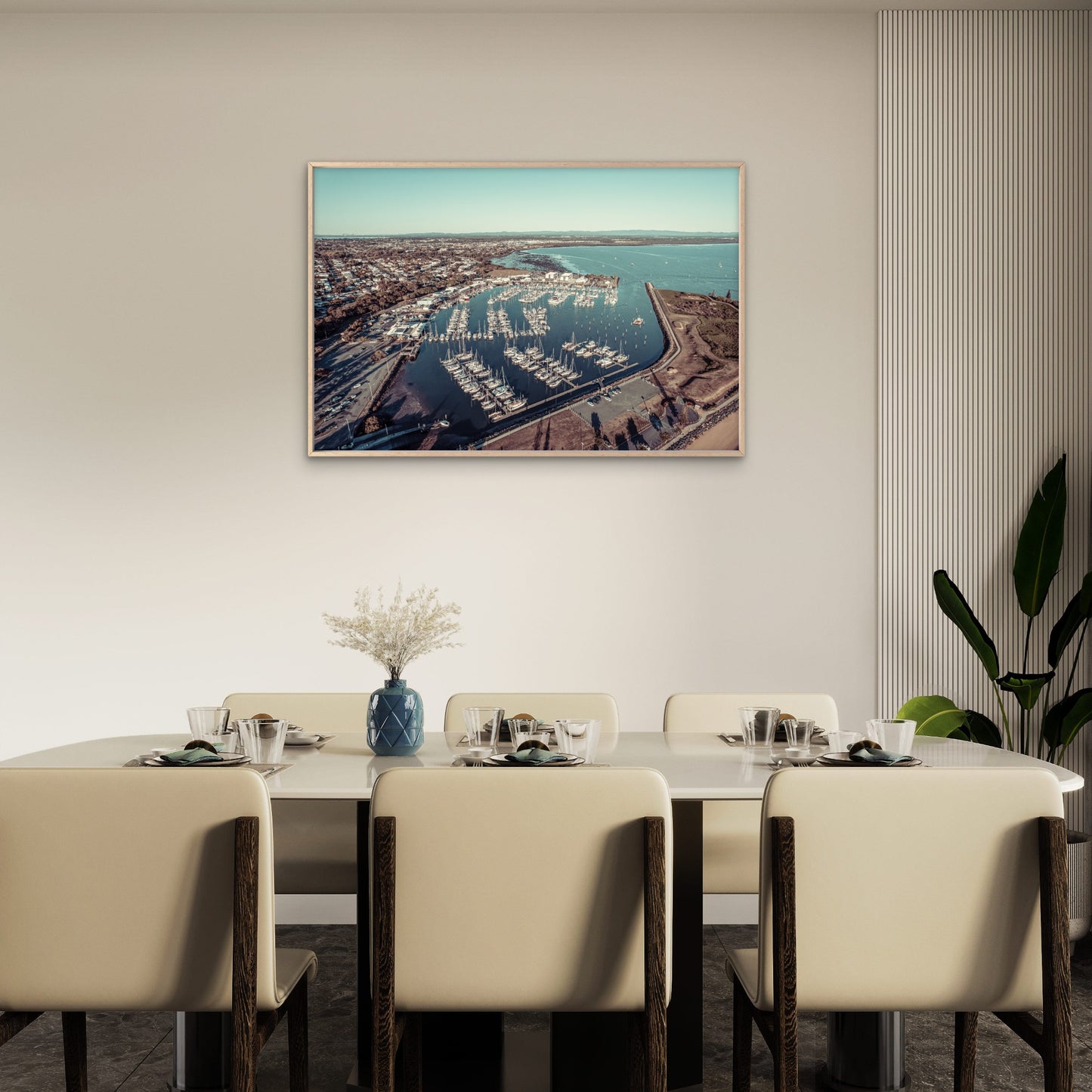 Redcliffe under early morning light, Queensland, Australia Neutral Canvas Print Wall Art Decor 100% Australian Made