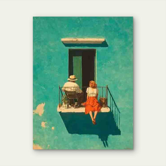 People in The Sun 60x90cm Metal Print Ready to Hang