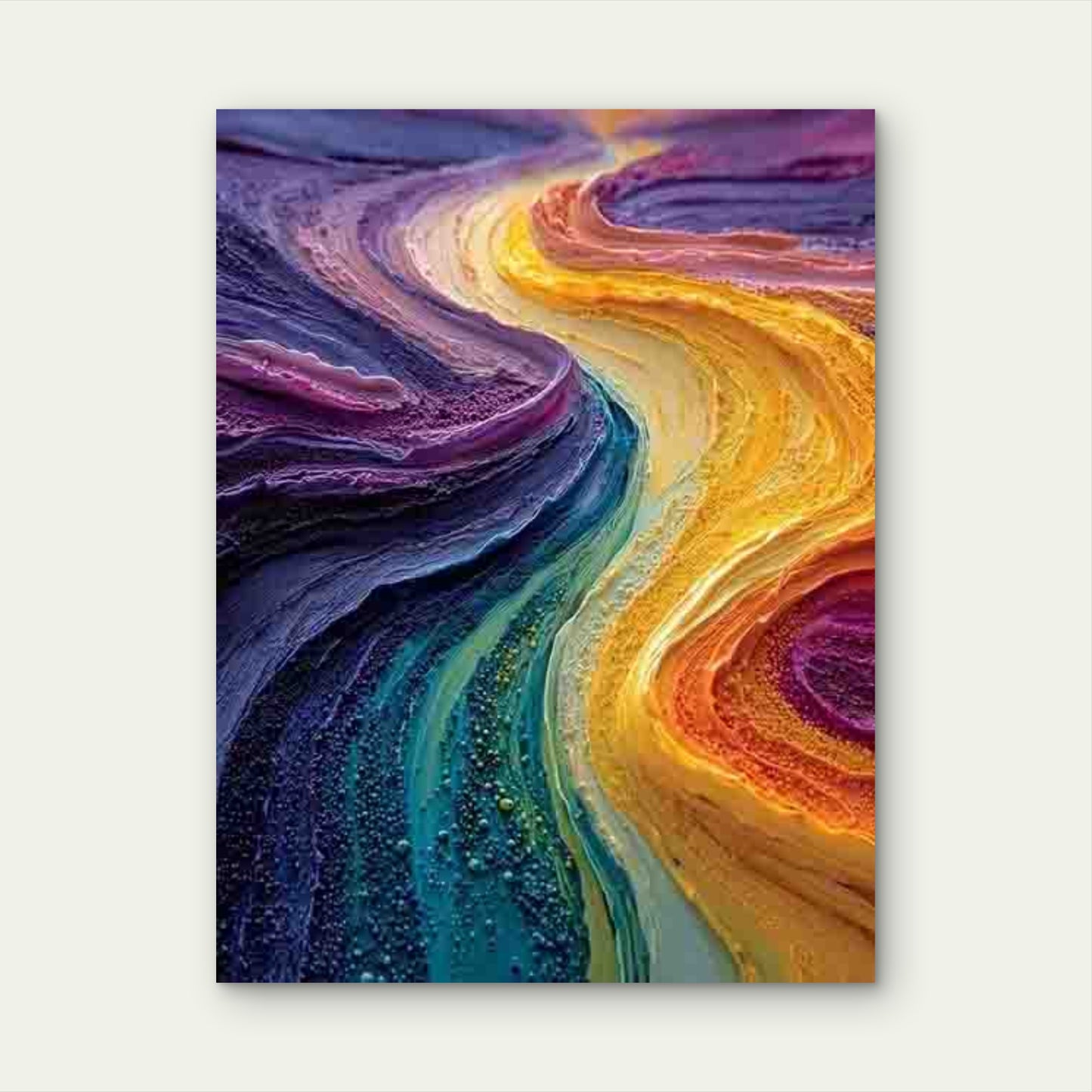 Abstract Design with Vibrant Swirling Patterns 60x90cm Metal Print Ready to Hang