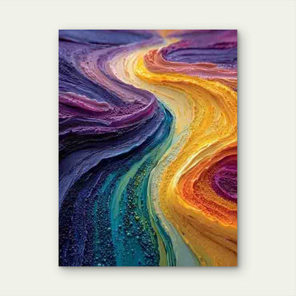 Abstract Design with Vibrant Swirling Patterns 60x90cm Metal Print Ready to Hang