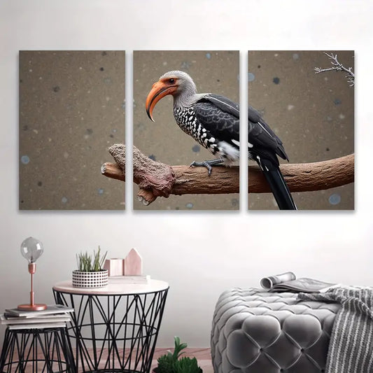 3pcs Bird on Branch Minimalist Nature Art Wall Art Set Canvas Framed 60x90cm - High Quality Print 100% Australian Made Wall Canvas Ready to Hang