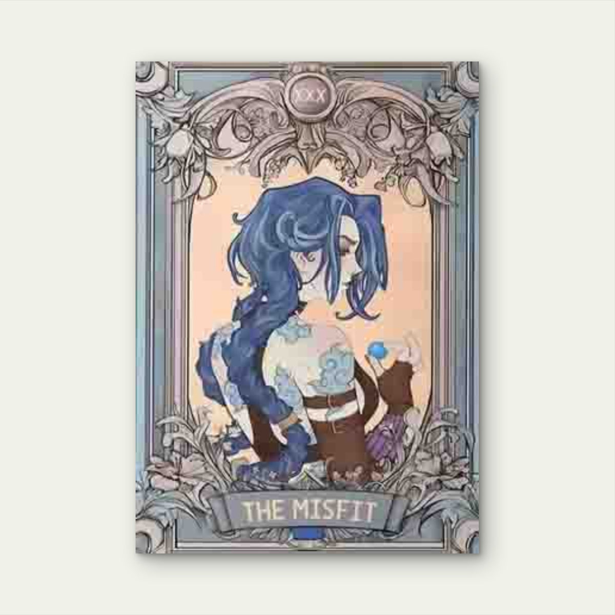 Misfit Character Portrait Metal Print Ready to Hang