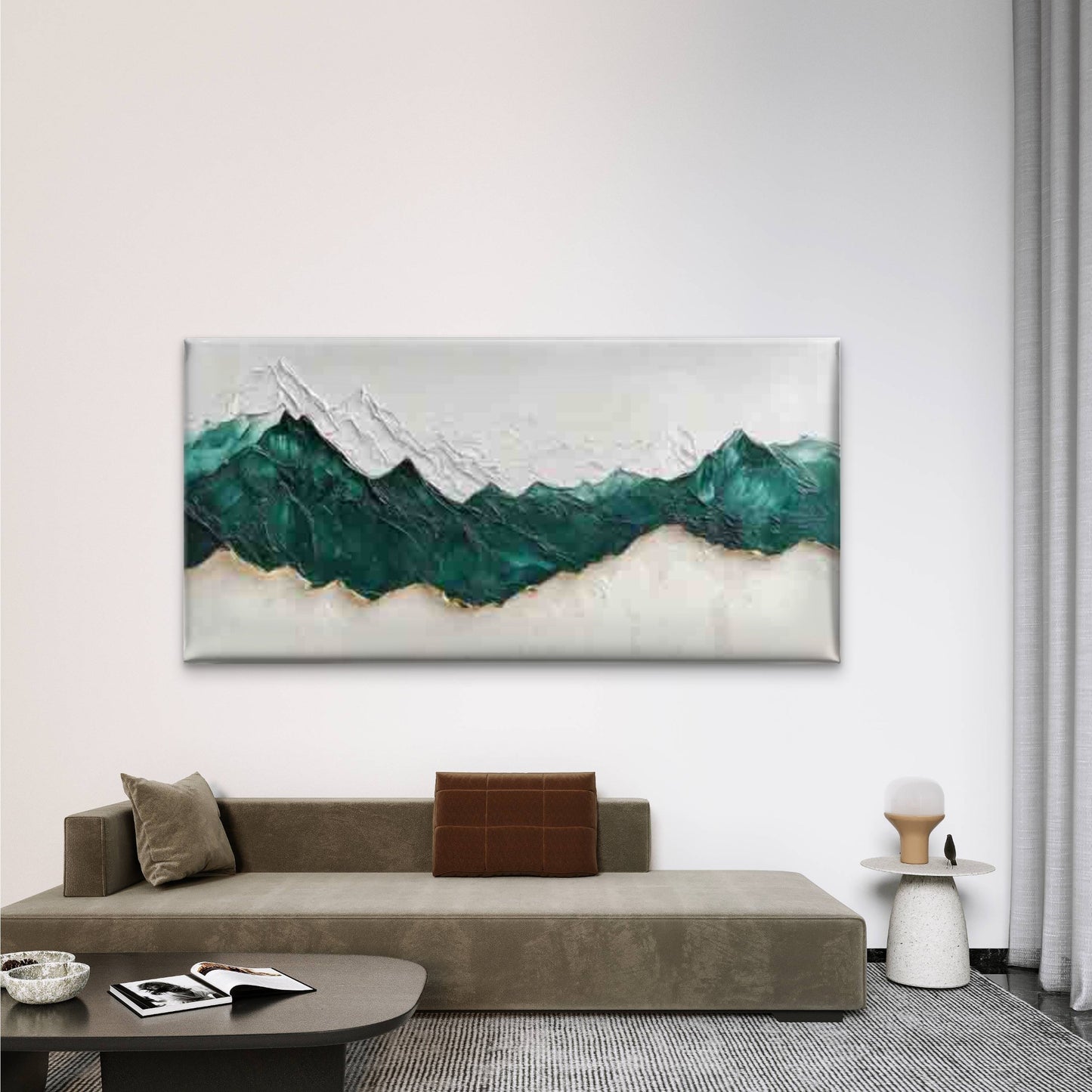 Contemporary Abstract Wall Art Canvas Office Home Room Framed 120x60cm