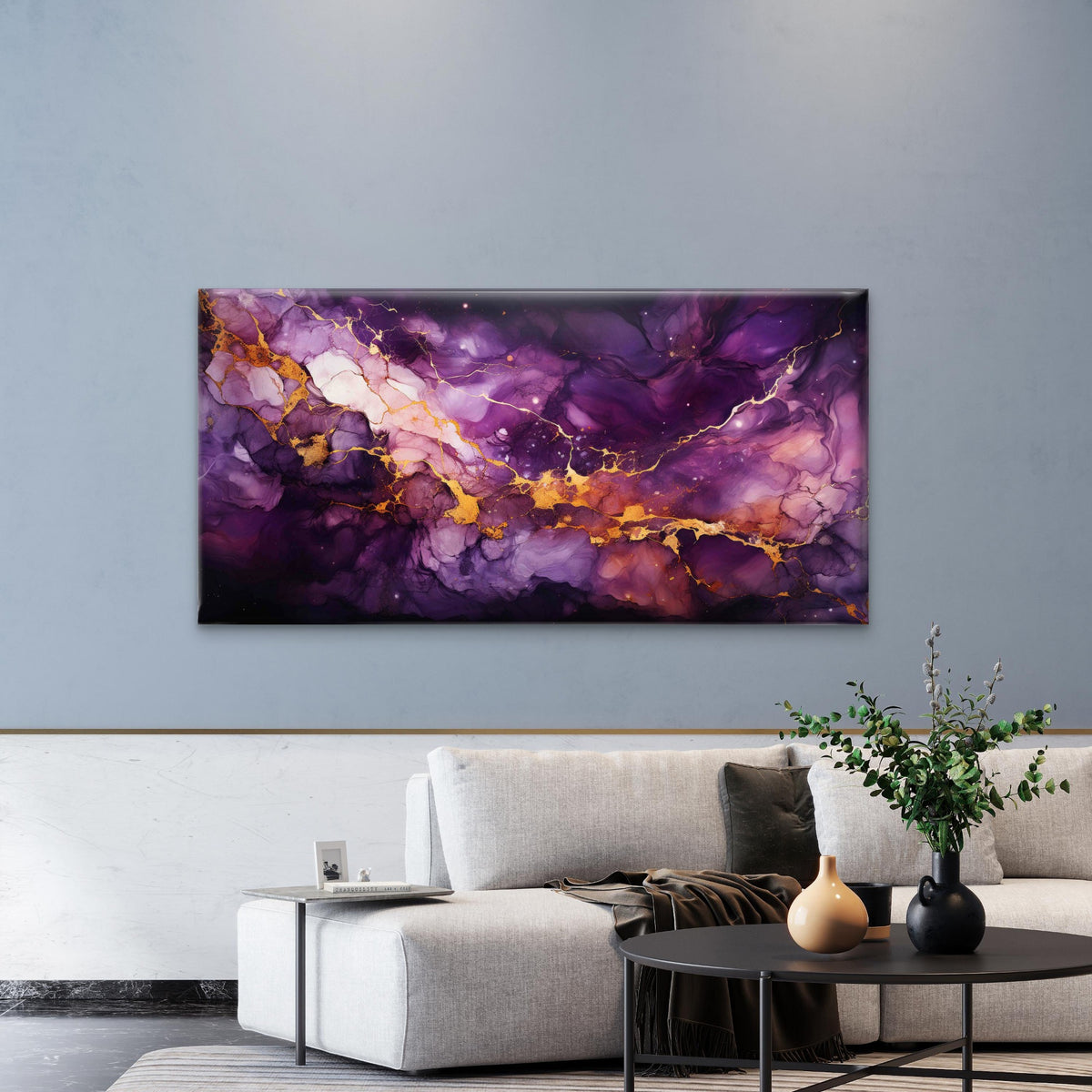 Abstract With Marble Elements Wall Art Canvas Office Home Room Framed 120x60cm