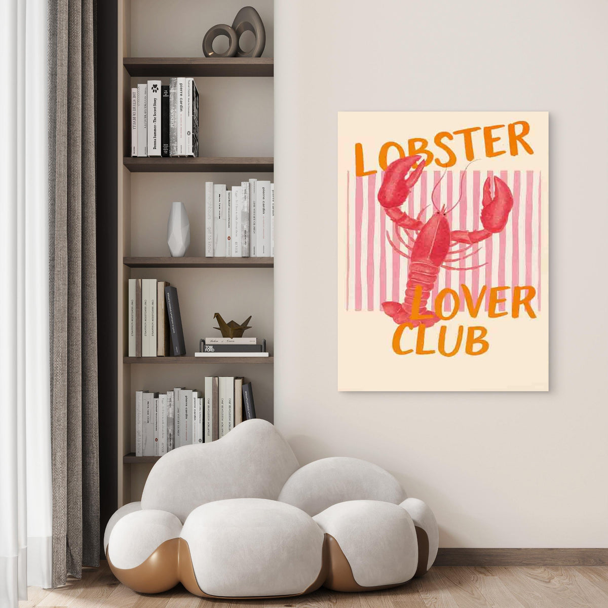 Featuring a Lobster Theme 60x90cm Metal Print Ready to Hang