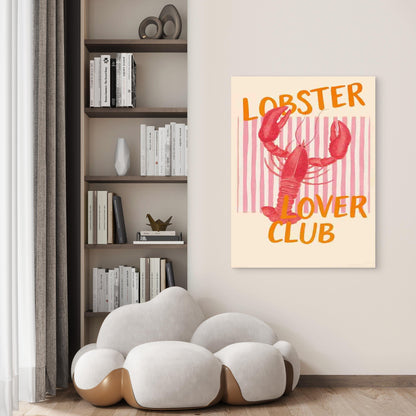 Featuring a Lobster Theme 40x60cm Metal Print Ready to Hang