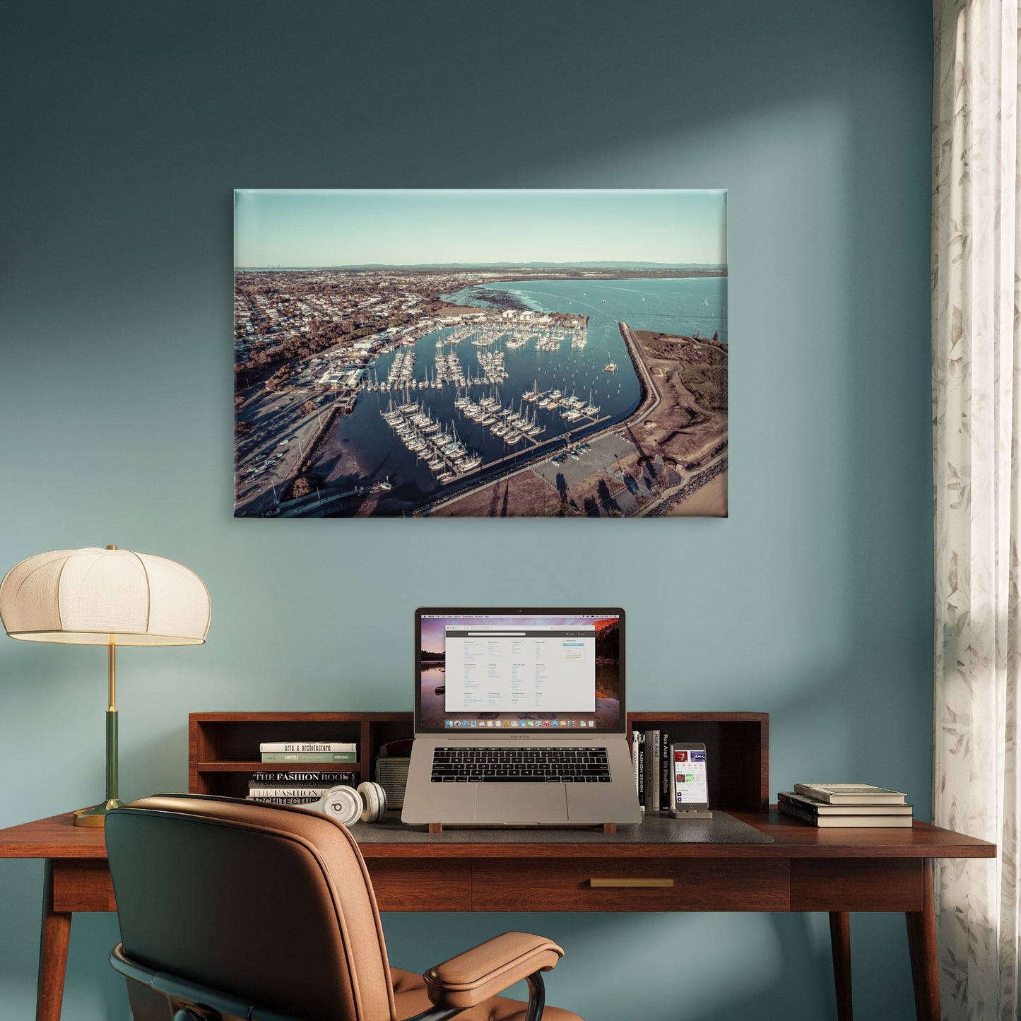 Redcliffe under early morning light, Queensland, Australia Neutral Canvas Print Wall Art Decor 100% Australian Made