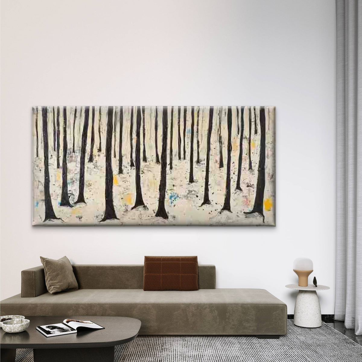 Abstract Art Neutral Tones Wall Art Canvas Office Home Room Framed 120x60cm