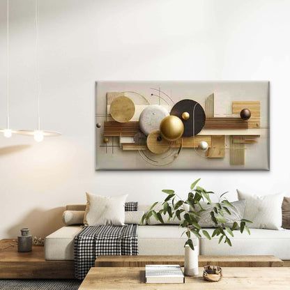 Geometric Abstract Wall Art Canvas Office Home Room Framed 120x60cm