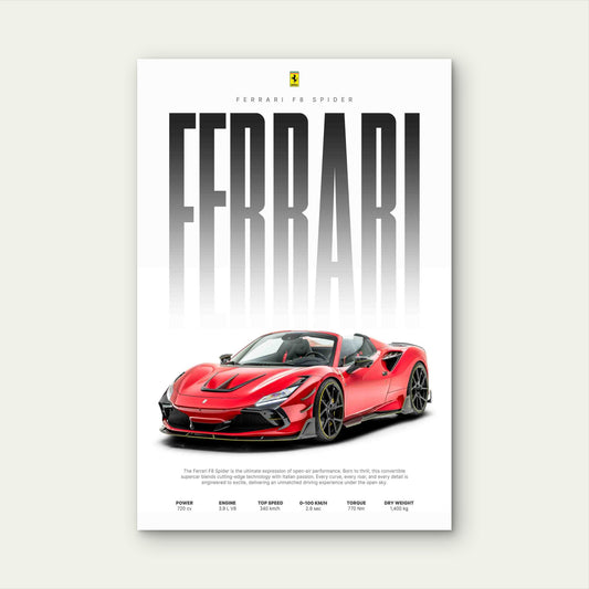 Sleek Red Sports Car 60x90cm Metal Print Ready to Hang