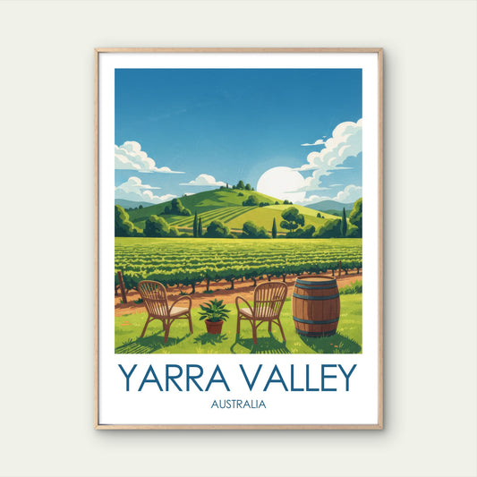 Yarra Valley, Victoria, Australia Home Decor Premium Quality Vintage Travel Poster Print Choose Your Sizes
